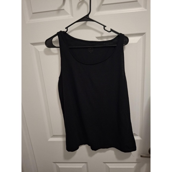 🍂3/$15 J Jill Medium Black‎ Lightweight Pima Cotton Modal A-Line Tank Top - Picture 6 of 8